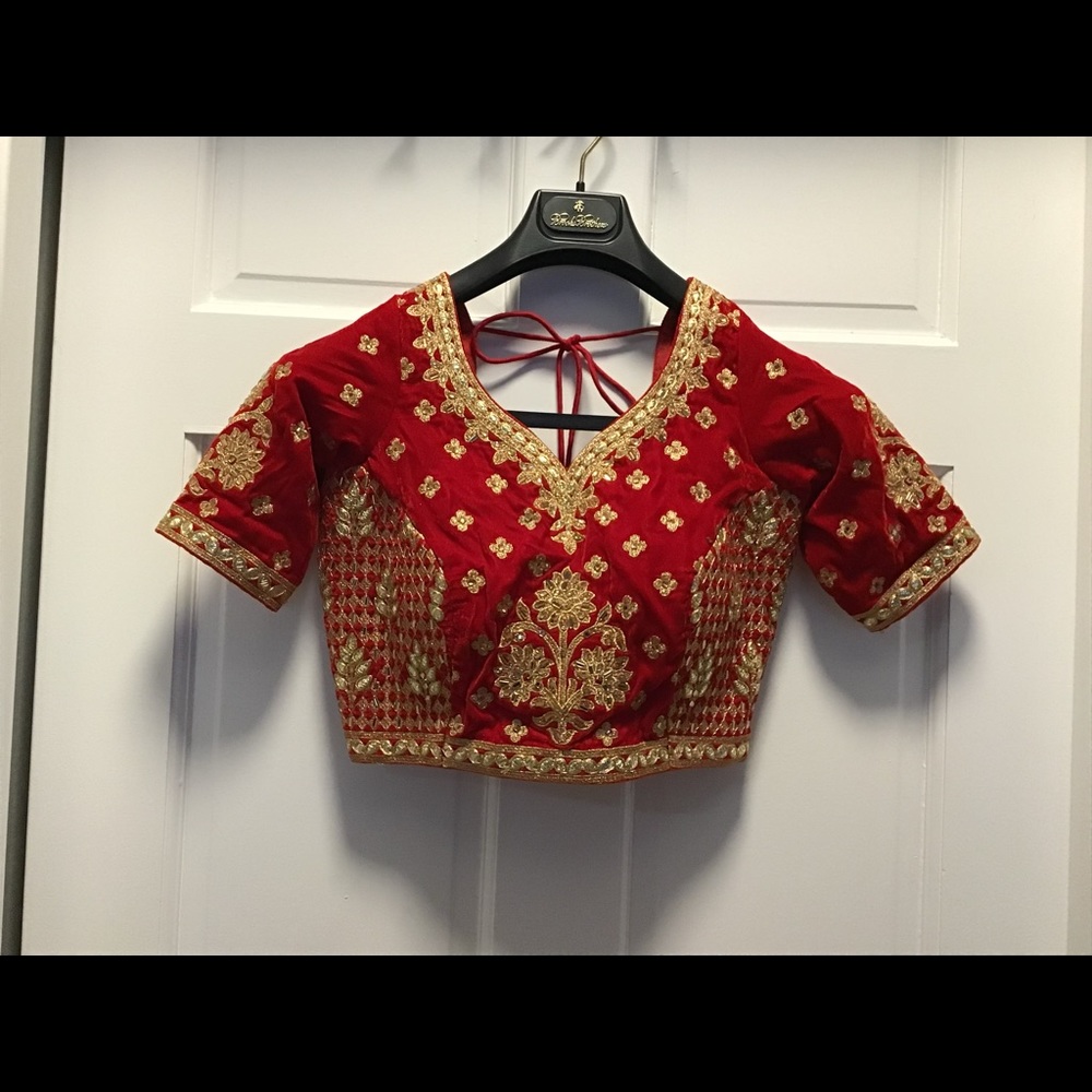 Festive red lehenga